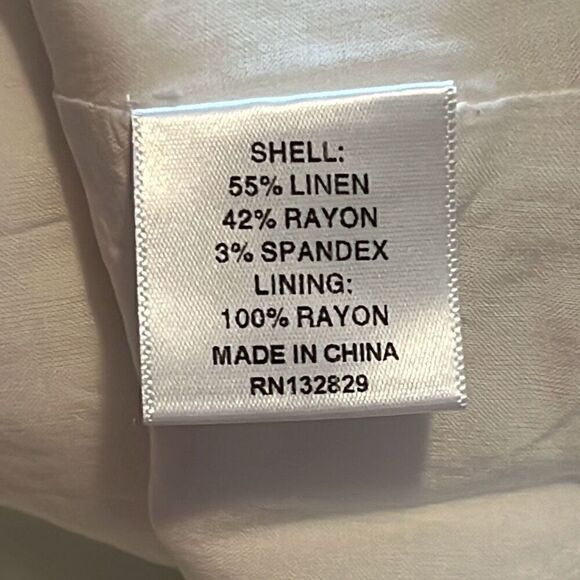 Majorelle Women's White Linen Blend Front Tie Off The Shoulder Romper - Picture 8 of 8